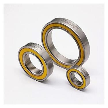 Imagem de 3 peças SC6903-2RS rolamentos de aço/aço inoxidável Si3N4 rolamento cerâmico híbrido para bicicleta cubos dianteiros traseiros roda 6903RS acessórios (esferas de cerâmica de aço inoxidável)
