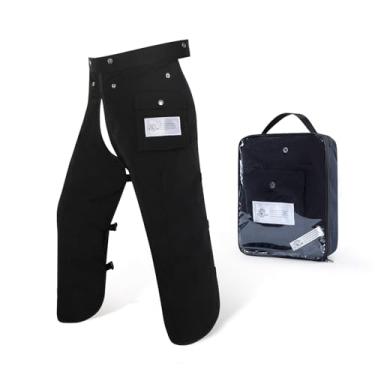 Imagem de ZELARMAN Avental com 8 camadas de motosserra para homens e mulheres madeireiros florestais calça protetora ajustável, Preto, Small Size: 35"