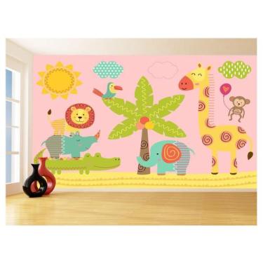 Imagem de Papel De Parede Infantil Zoo Safari Leão Baby 3,5M Azs332 - Você Decor