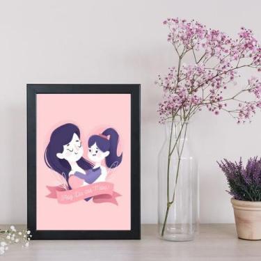 Imagem de Quadro Decorativo Desenho Feliz Dia Das Mães 45X34Cm - Quadros On-Line