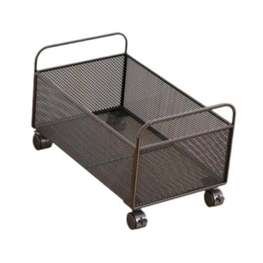 Imagem de WeiLaiKeQi Organizador de arquivos pendurado no carrinho de carrinho de arquivos com rodas, sob o carrinho de armazenamento do organizador de balcão, para, 48x30x30cm