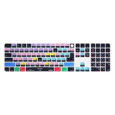 Imagem de XSKN Capa de teclado Davinci Resolve Shortcuts para Apple 2024 iMac M4 Chip Magic Keyboard com Touch ID e teclado numérico A3119