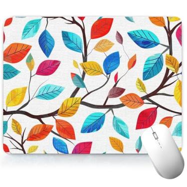 Imagem de Tapete de mesa de folha de couro, tapete de mouse de arte colorida, teclado de computador, mouse pad para jogos, protetor e capa à prova d'água, capa decorativa de couro PU, tapete de mouse para