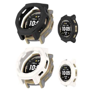 Imagem de [Pacote com 2] Capa para Amazfit T-Rex 3 Pro 44 mm, NOUKAJU Smartwatch Material TPU, fácil de instalar, à prova de quedas, macia, capa protetora para relógio inteligente Amazfit T-Rex 3 Pro 44 mm (luz