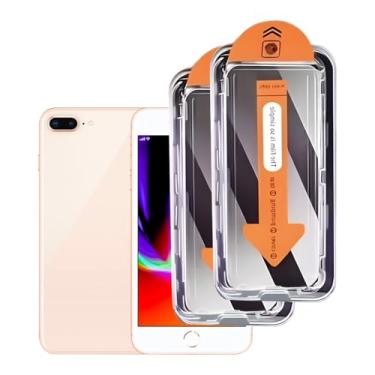 Imagem de Pacote com 2 protetores de tela antiespião de privacidade fosca para iPhone 7plus 8plus 6plus 6splus, vidro temperado 9H, antirreflexo, cobertura total, antiimpressões digitais, remoção automática de