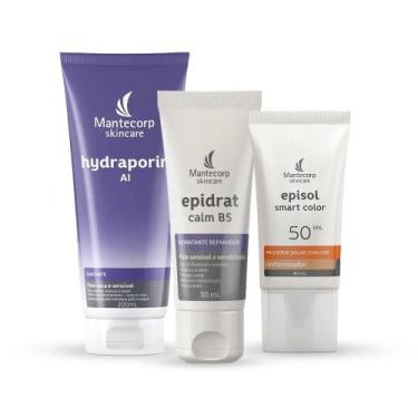 Imagem de Kit Epidrat Calm B5+Episol Smart Color FPS50+Hydraporin 200ml - Mantec