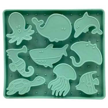 Imagem de Comedouro Lento e Tapete De Lamber Nyp Ocean Lick Para Cães e Gatos (Verde)