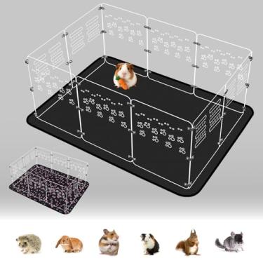 Imagem de Gaiola acrílica para porquinhos-da-índia, 91 cm C x 60 cm L x 40 A, com tapete impermeável, elevado, também para coelhos, codornas de botão, ouriços, furões e outros animais pequenos.