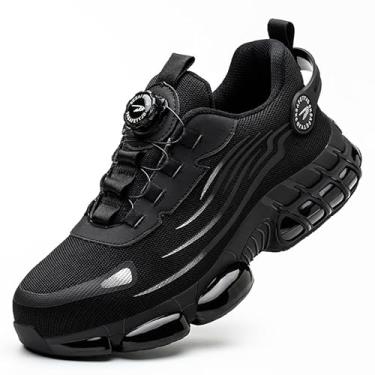 Imagem de WYCDMJ Tênis De Trabalho Com Biqueira De Aço Para Homens E Mulheres, Calçados Leves E Confortáveis De Segurança Para Trabalho Industrial E Construção, Pretos