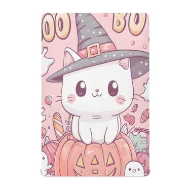 Imagem de xigua Lençol de berço fofo com chapéu de bruxa para meninas e meninos, lençol de berço macio e respirável adequado para berço padrão e cama infantil 71 x 132 cm