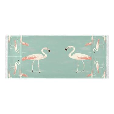 Imagem de Wassud Capas de lavadora e secadora de flamingos, protetor de lavadora com sacos de armazenamento, capa de geladeira à prova de poeira com bolsos para lavanderia doméstica, cozinha, 120 x 55 cm