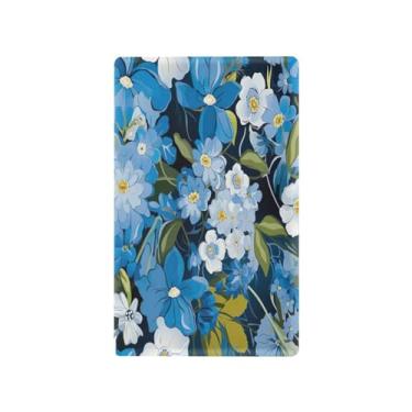 Imagem de Wassud Placa de cobertura de interruptor de luz azul flor duplex capas de tomada placa de parede decorativa decoração de casa sala de estar quarto decoração