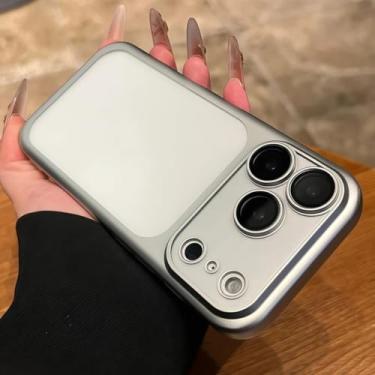 Imagem de Capa protetora fosca para iPhone 17 Air 16e 14 15 16 13 17 Pro Max Plus 16 Pro 17 Pro Max (para iPhone 17 Air/Cinza Titânio)