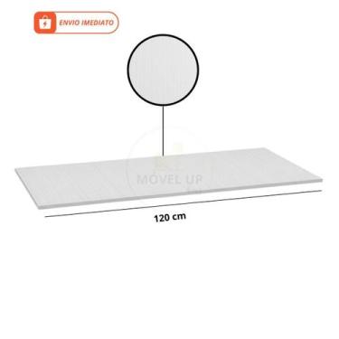 Imagem de Tampo De Cozinha 120x51cm Branco Supremo p/ Balcão de Pia Armário Cook