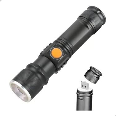 Imagem de Mini Lanterna Tática Led AN-515 Potente Recarregável Via USB C Zoom