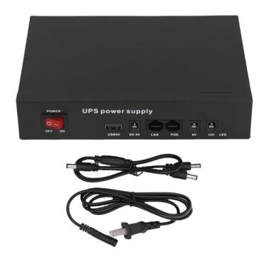 Imagem de Fafeicy Fonte de Alimentação Ininterrupta de Backup de Bateria UPS 12000mAh Múltiplas Opções de Saída para Uso Doméstico Mantém Os Dispositivos Funcionando Durante Quedas de Energia (plugue