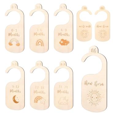 Imagem de Divisores de roupas de bebê para armário, tamanho duplo para recém-nascidos, divisores de guarda-roupa, de recém-nascido a 24 meses, para berçário doméstico, meninos e meninas (7 peças)