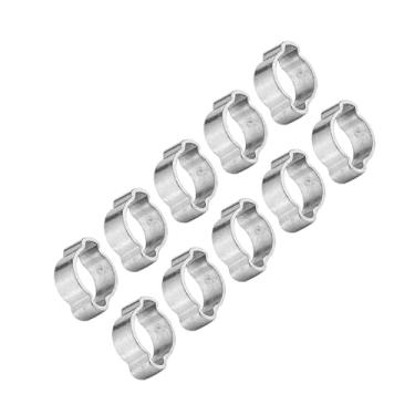 Imagem de FTVOGUE Braçadeira de Mangueira 10 Peças de Ferro Galvanizado Galvanizado Com 2 Braçadeiras de Orelha para Tubo de Gasolina de Combustível 5 a 23 Mm Prendedor de Mangueira Automotiva Instalação