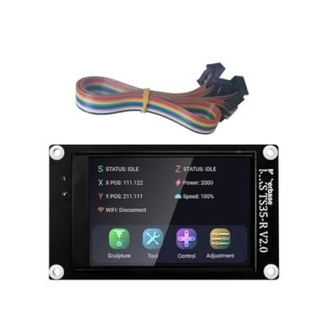 Imagem de Compatível com a placa-mãe Makerbase MKS DLC32 V2.1 de 32 bits - Controlador Wi-Fi offline com tela sensível ao toque TFT TS24/TS35-R para máquina de gravação a laser.(TS35-R V2.0)