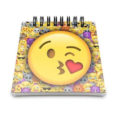 Imagem de Bloco De Anotações Emoticon - Emoji Beijinho Com Amor