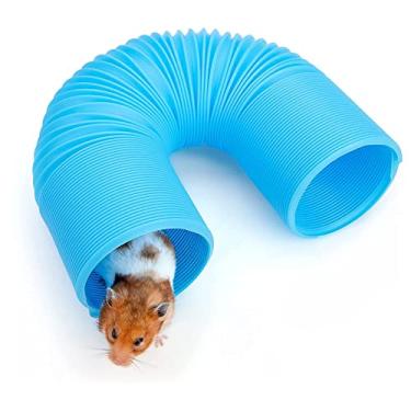 Imagem de Túnel Retrátil de Diversão para Pequenos Animais Estimação Brinquedos Porquinho-da-Índia Ouriço Furete Hamster