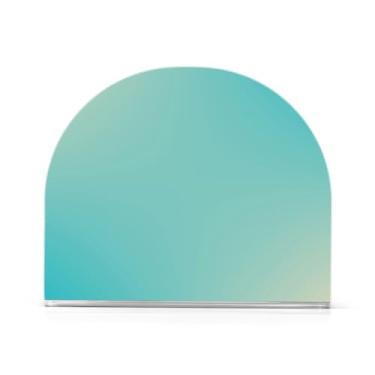 Imagem de Porta-guardanapos de acrílico verde azul gradiente, dispensador de guardanapos em forma de U, suporte vertical de toalha de papel