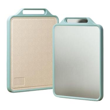 Imagem de Tábua de Corte 2 em 1 Aço Inox e PP Durável Antiarranhão Para Carnes e Legumes