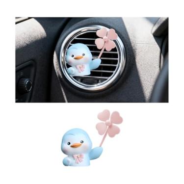 Imagem de FALVFUN Clipe de ventilação de carro pinguim fofo, enfeites de saída de ar condicionado de veículo moinho de vento giratório, clipe de decoração de painel interno automotivo de desenho animado