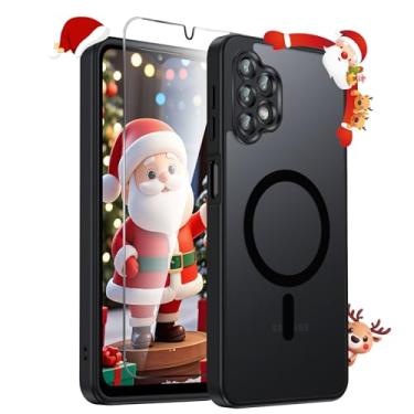 Imagem de LeYi Capa para celular Galaxy A32-5G: Capa compatível com Samsung A32 5G [Mag-Safe Fit] com protetor de tela, película fosca translúcida de toque suave e proteção de corpo inteiro Funda para A 32