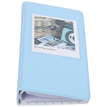 Imagem de GLOGLOW Álbum e Acessórios para Câmeras SQ20 SQ10 SQ6 SP-3, Portátil, Durável, Material PU, Contém 64 Fotos 64 Bolsos PVC Photo Nan (Azul)