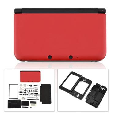 Imagem de Estink Kit Completo de Substituição de Caixa para 3DS XL Conjunto Completo de Reparo Com Todos Os Botões, Interruptores, Dobradiça, Transferência de LED para Sistemas 3DS XL, Preto (vermelho)