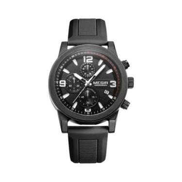 Imagem de Relógio Esportivo Masculino Com Pulseira De Silicone Cinza MEGIR, Cron