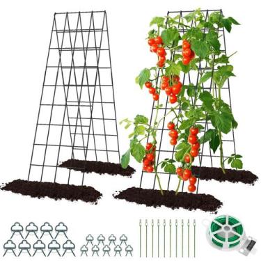 Imagem de Treliça de pepino RIFNY 42x152 cm Metal A-Frame 2 peças