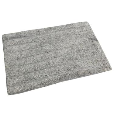 Imagem de Tapete Retangular Listrado 100% Algodão 60x40cm (Cinza)