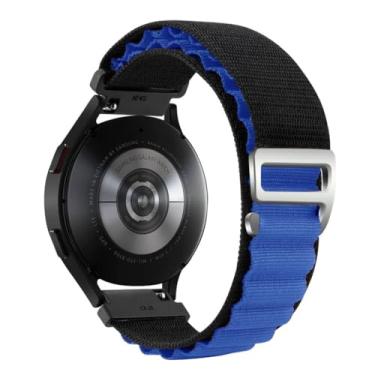 Imagem de Clouism Pulseira de 20 mm e 22 mm para Samsung Galaxy Watch 6/4/5/Pro/classic/active 2/Gear S3 Alpine Loop Correa para HUAWEI GT 2 4 3 Pro (preto e azul, 20 mm)