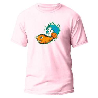 Imagem de Camiseta Algodão Premium Estampa Digital Peixes Laranja DTF - Pavesi, 
