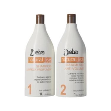 Imagem de Escova progressiva shampoo + tratamento premiun linha natural lise 2 l