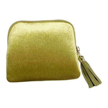 Imagem de kowaku Estojo organizador de joias pequeno para viagem, bolsa porta-objetos para guardar presentes, ideal para mães e esposas, Grama Verde