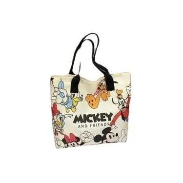 Imagem de Bolsa De Ombro Feminina De Lona De Grande Capacidade, Disney Mickey Mo