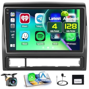 Imagem de Fuluku Estéreo automotivo Android 15 de 4 + 128 GB para Toyota Tacoma 2005-2015 sem fio Carplay Android Auto, tela sensível ao toque de 9 polegadas com Canbus, GPS, câmera de reserva, Bluetooth, FM