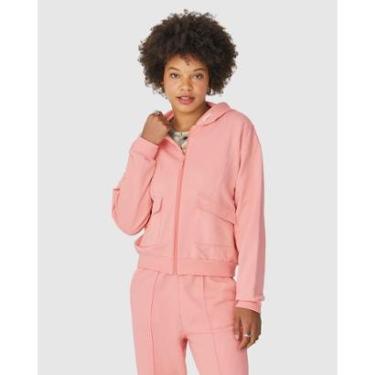 Imagem de Jaqueta Feminina Bolso Com Lapela Em Moletom Flanelado-Feminino