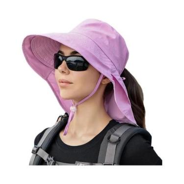 Imagem de Chapéu Balde de Aba Grande para Sol - Proteção UV para Verão, Pesca, M