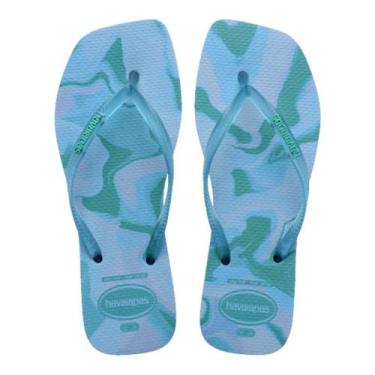 Imagem de Chinelo Feminino Havaianas REF: SLIM SQUARE JELLY, Azul lavanda, 35