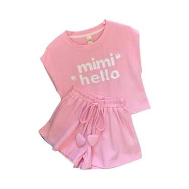 Imagem de Conjunto De Roupas De Verão Para Meninas, Camiseta Sem Mangas Com Esta