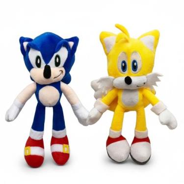 Imagem de Pelúcia Sonic e Tails Kit Brinquedo Musical Infantil Macio - Sega