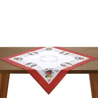 Imagem de Toalha de Mesa Döhler Clean Mickey e Minnie Love 78x78cm