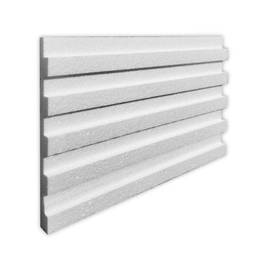 Imagem de Kit 6 Placas Lambril Isopor Painel Ripado Rodameio com 100x30cm - Pape