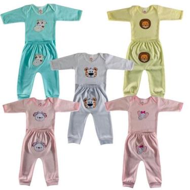 Imagem de Conjunto Roupa de Bebe Atacado Body e Mijão em Algodão - JOLEN BABY, P