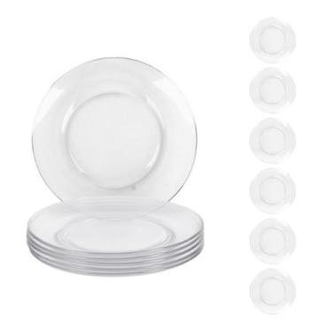 Imagem de Jogo 6 Pratos 22cm Redondos Raso Temperado Astral Duralex - NADIR FIGU