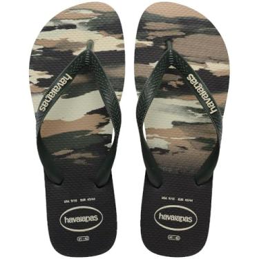 Imagem de Chinelo Masculino Havaianas cor:Preto e Verde;tamanho:45/46